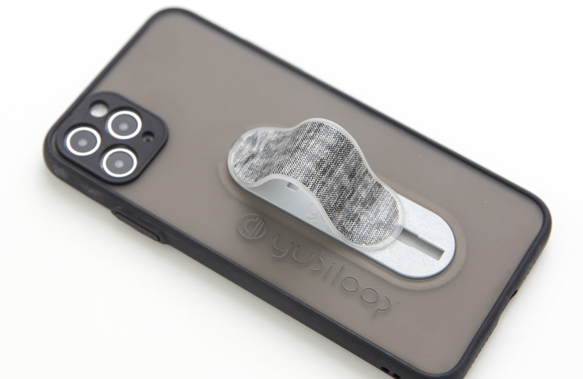 iPhone 11 Pro Max Opaque Black Case with integrated Yubiloop ( 1 strap/ loop phone holder kickstand )